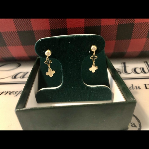 SOLD New Real 18K Gold Louis Vuitton Earrings. - Picture 2 of 4